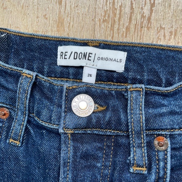 🦃NWT Re/Done High Rise Ankle Crop Stretch Jeans - Picture 3 of 5